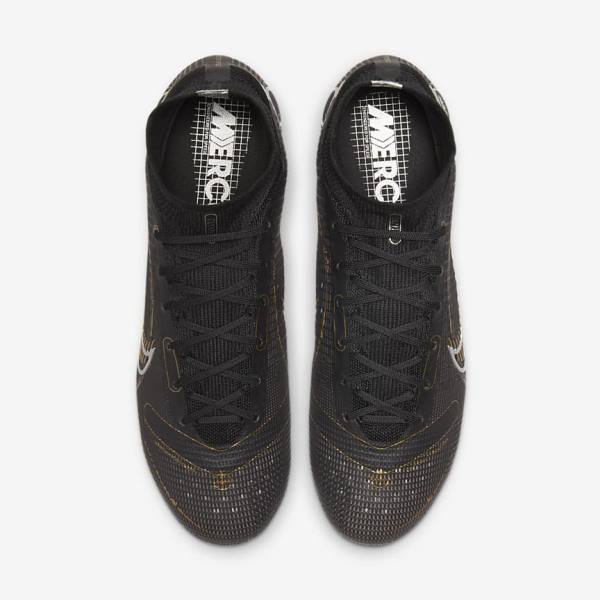 Black / Metal Silver / Grey / Metal Gold Women's Nike Mercurial Superfly 8 Elite FG Firm-Grounds Football Shoes | NK520VZH