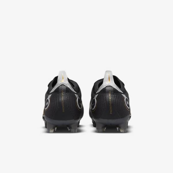 Black / Metal Silver / Grey / Metal Gold Women's Nike Mercurial Vapor 14 Elite FG Firm-Grounds Football Shoes | NK701JQV