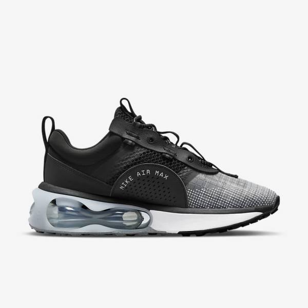 Black / Metal Silver / Grey / White Women's Nike Air Max 2021 Sneakers | NK780QMN