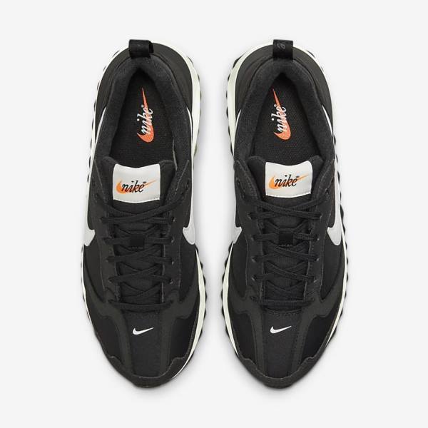 Black / Metal Silver / Orange / White Women's Nike Air Max Dawn Sneakers | NK287AGX