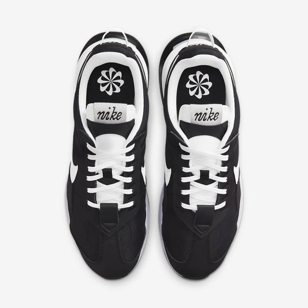 Black / Metal Silver / White Women's Nike Air Max Pre-Day Sneakers | NK318AVC