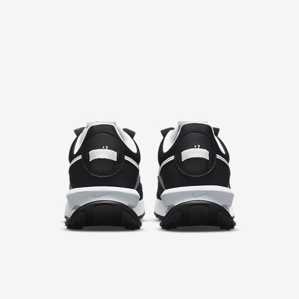 Black / Metal Silver / White Women's Nike Air Max Pre-Day Sneakers | NK318AVC