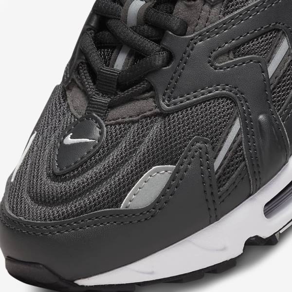 Black / Metal Silver / White Women's Nike Air Max 96 2 Sneakers | NK734KCL