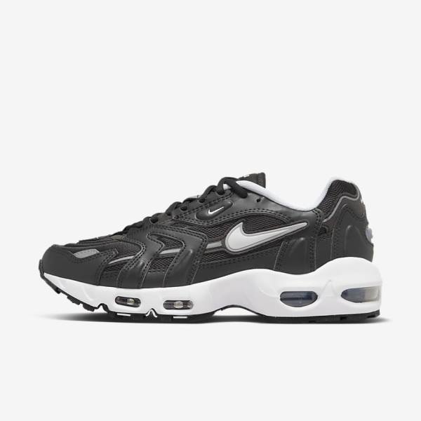 Black / Metal Silver / White Women\'s Nike Air Max 96 2 Sneakers | NK734KCL