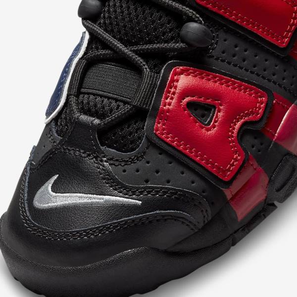 Black / Navy / White / Red Kids' Nike Air More Uptempo Older Sneakers | NK289KTA