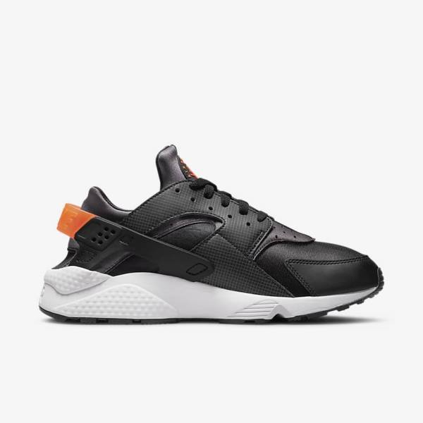 Black / Orange / Grey / White Men's Nike Air Huarache Sneakers | NK604WID