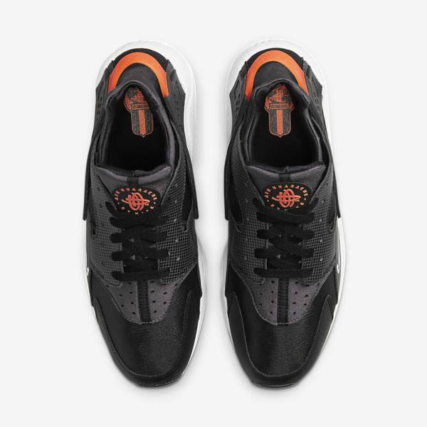 Black / Orange / Grey / White Men's Nike Air Huarache Sneakers | NK604WID