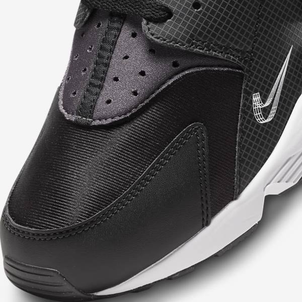 Black / Orange / Grey / White Men's Nike Air Huarache Sneakers | NK604WID