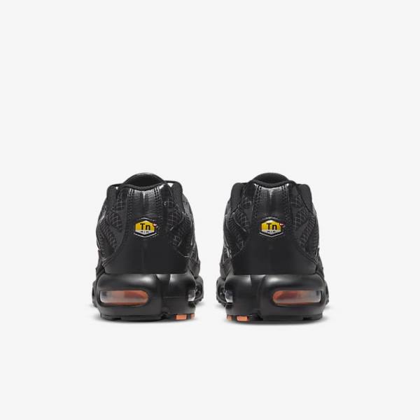 Black / Orange / Grey / White Men's Nike Air Max Plus Sneakers | NK826VWR