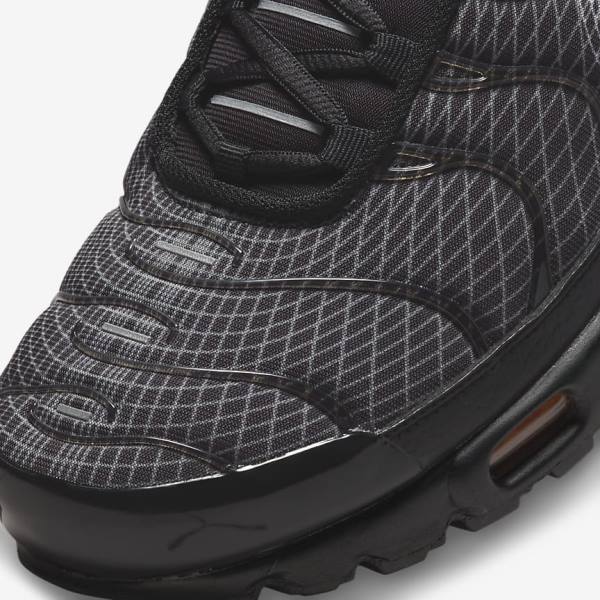 Black / Orange / Grey / White Men's Nike Air Max Plus Sneakers | NK826VWR