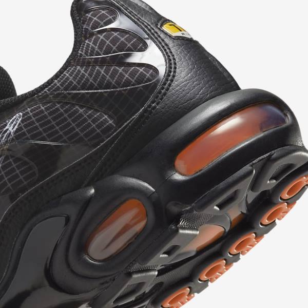 Black / Orange / Grey / White Men's Nike Air Max Plus Sneakers | NK826VWR