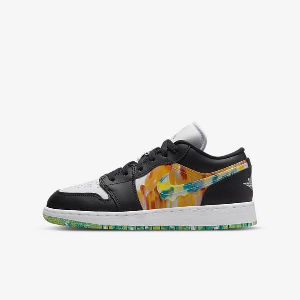 Black / Orange / White Kids\' Nike Air Jordan 1 Low SE Older Jordan Shoes | NK270HYR