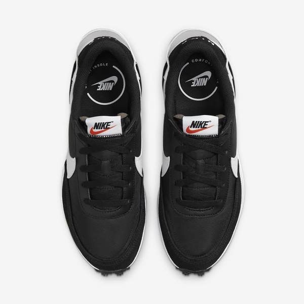 Black / Orange / White Women's Nike Waffle Debut Sneakers | NK038KUE