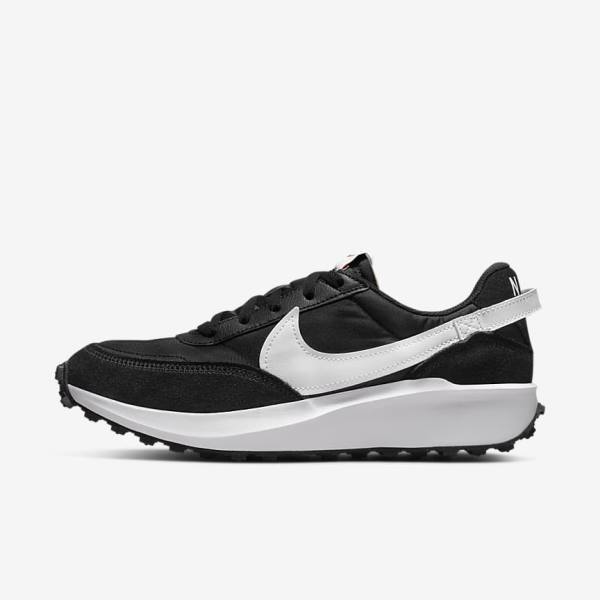 Black / Orange / White Women\'s Nike Waffle Debut Sneakers | NK038KUE