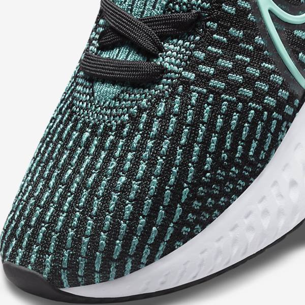 Black / Pink / Turquoise / Turquoise Women's Nike React Infinity Run Flyknit 3 Road Running Shoes | NK376NOD