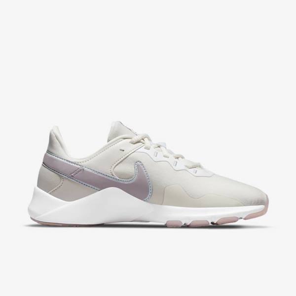 Black / Platinum / White Women's Nike Legend Essential 2 Premium Training Shoes | NK538SZW