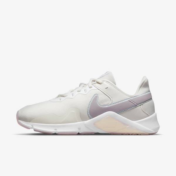 Black / Platinum / White Women\'s Nike Legend Essential 2 Premium Training Shoes | NK538SZW