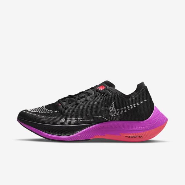 Black / Purple / Grey / Red Men\'s Nike ZoomX Vaporfly Next% 2 Road Racing Running Shoes | NK217LTN