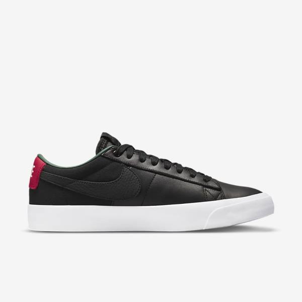 Black / Red / Black Women's Nike SB Zoom Blazer Low Pro GT Premium Sneakers | NK653BLY