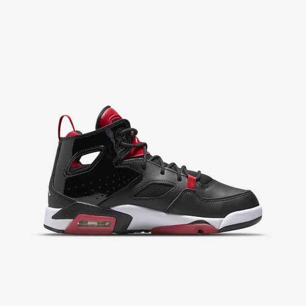 Black / Red / White Kids' Nike Jordan Flight Club 91 Older Sneakers | NK918JQV