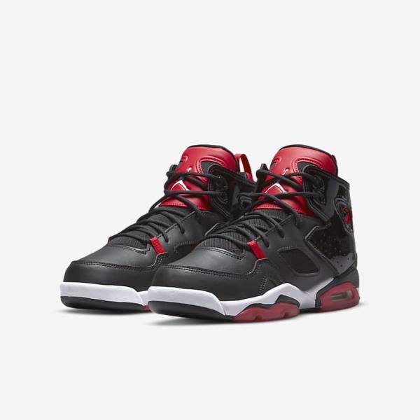 Black / Red / White Kids' Nike Jordan Flight Club 91 Older Sneakers | NK918JQV