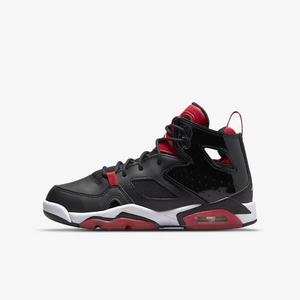 Black / Red / White Kids\' Nike Jordan Flight Club 91 Older Sneakers | NK918JQV