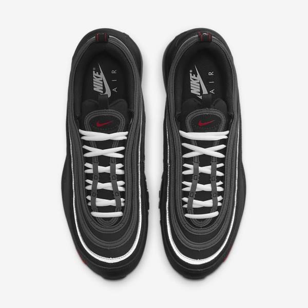 Black / Red / White Men's Nike Air Max 97 Sneakers | NK681OZG