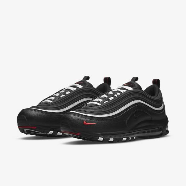 Black / Red / White Men's Nike Air Max 97 Sneakers | NK681OZG