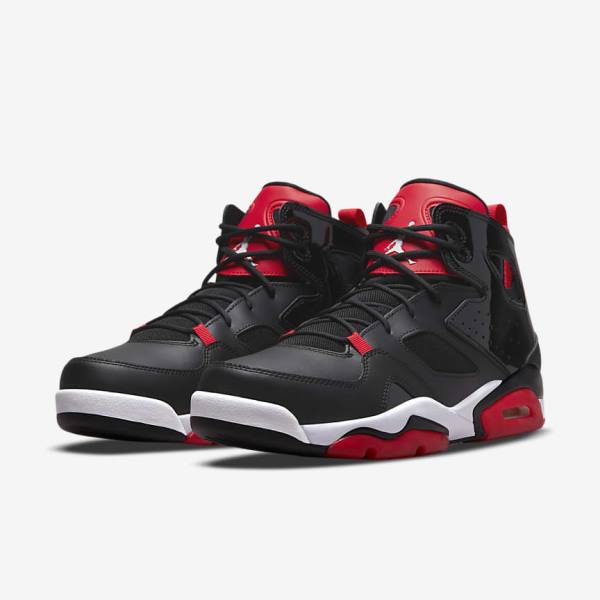 Black / Red / White Men's Nike Jordan Flight Club 91 Sneakers | NK796STZ