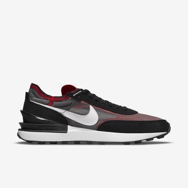 Black / Red / White Men's Nike Waffle One SE Sneakers | NK086YHV