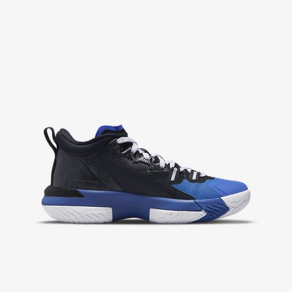 Black / Royal / White Kids' Nike Zion 1 Older Sneakers | NK194OXM