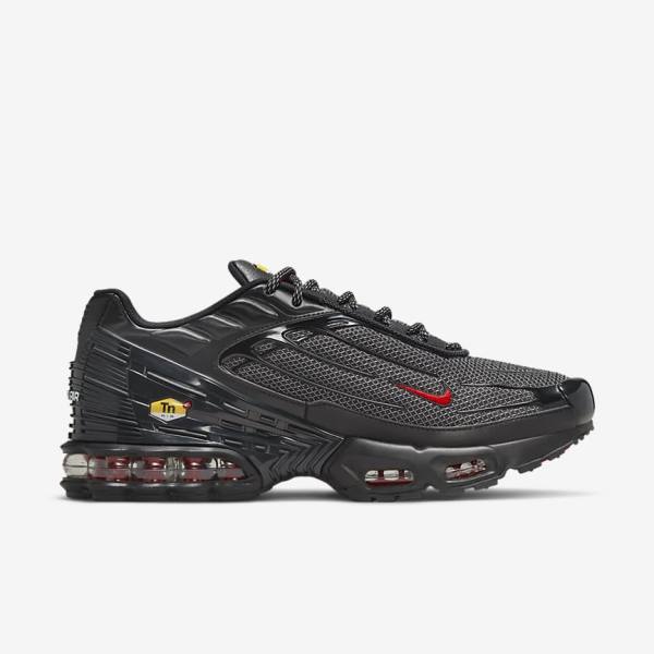 Black / Silver / Red Men's Nike Air Max Plus 3 Sneakers | NK572YJM