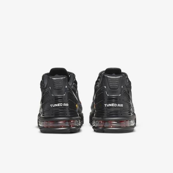 Black / Silver / Red Men's Nike Air Max Plus 3 Sneakers | NK572YJM