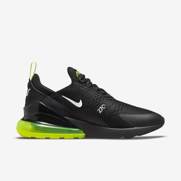 Black / Silver / White Men's Nike Air Max 270 Sneakers | NK785KWE