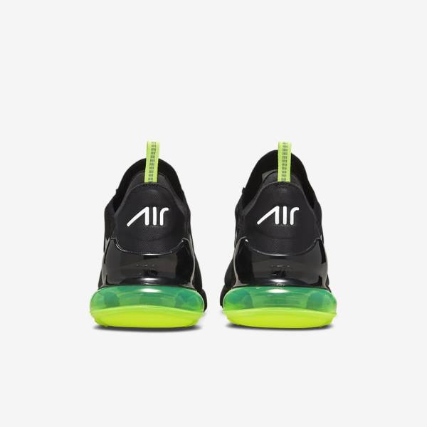 Black / Silver / White Men's Nike Air Max 270 Sneakers | NK785KWE