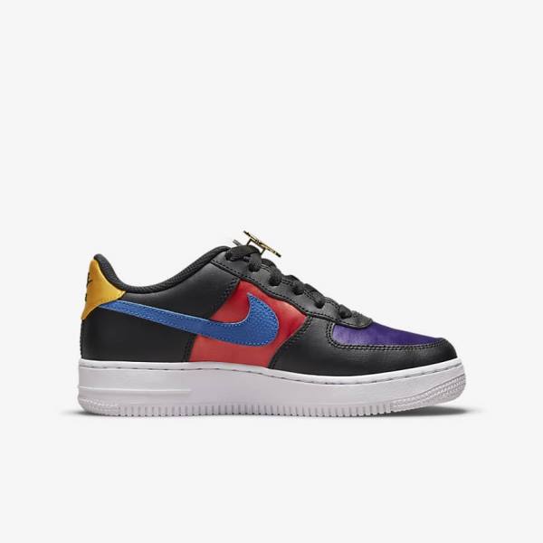 Black / Turquoise / Purple / Red Kids' Nike Air Force 1 LV8 EMB Older Sneakers | NK830TSH