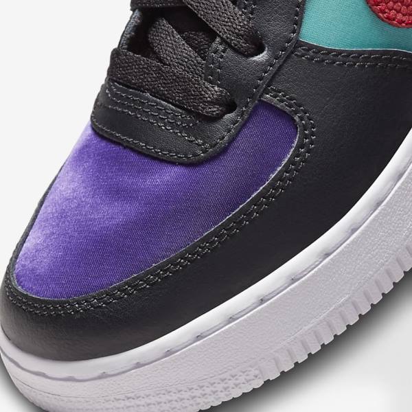 Black / Turquoise / Purple / Red Kids' Nike Air Force 1 LV8 EMB Older Sneakers | NK830TSH