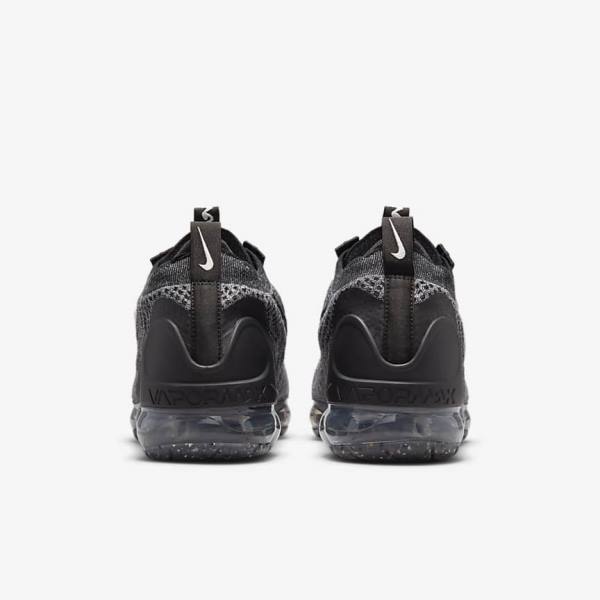 Black / White / Dark Grey / Black Men's Nike Air VaporMax 2021 FK Sneakers | NK042ESQ