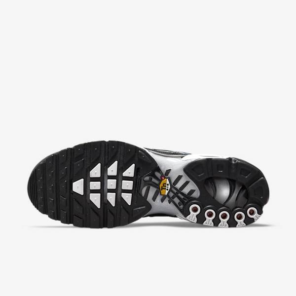 Black / White / Dark Grey / Black Men's Nike Air Max Plus Sneakers | NK052FCW