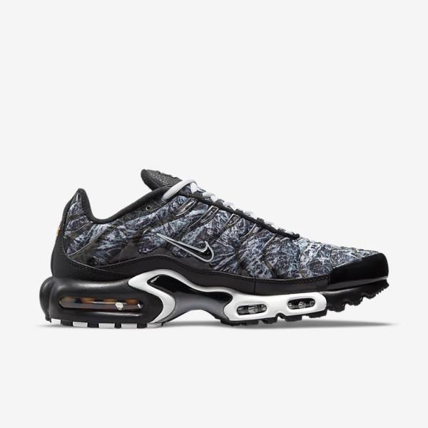 Black / White / Dark Grey / Black Men's Nike Air Max Plus Sneakers | NK052FCW