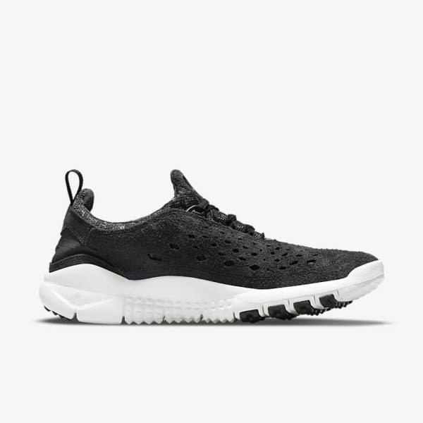 Black / White / Dark Grey Men's Nike Free Run Trail Sneakers | NK640DRX