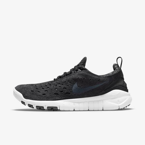 Black / White / Dark Grey Men\'s Nike Free Run Trail Sneakers | NK640DRX