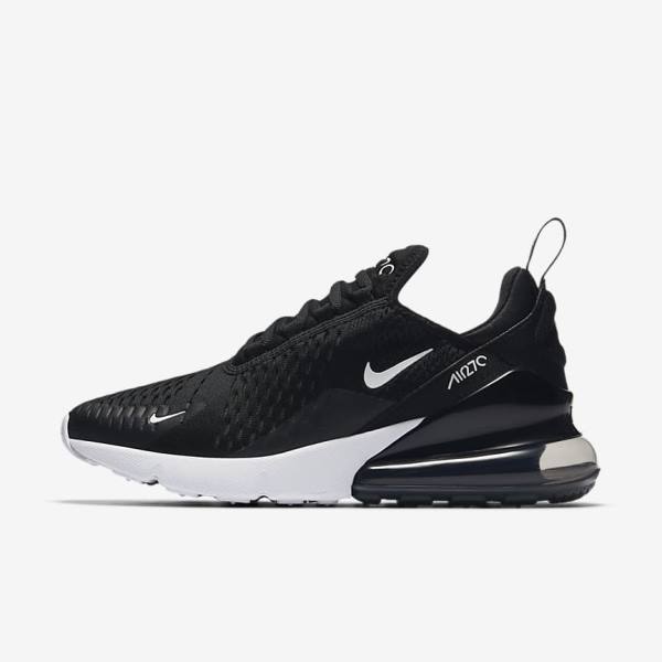 Black / White / Dark Grey Women\'s Nike Air Max 270 Sneakers | NK164IZR