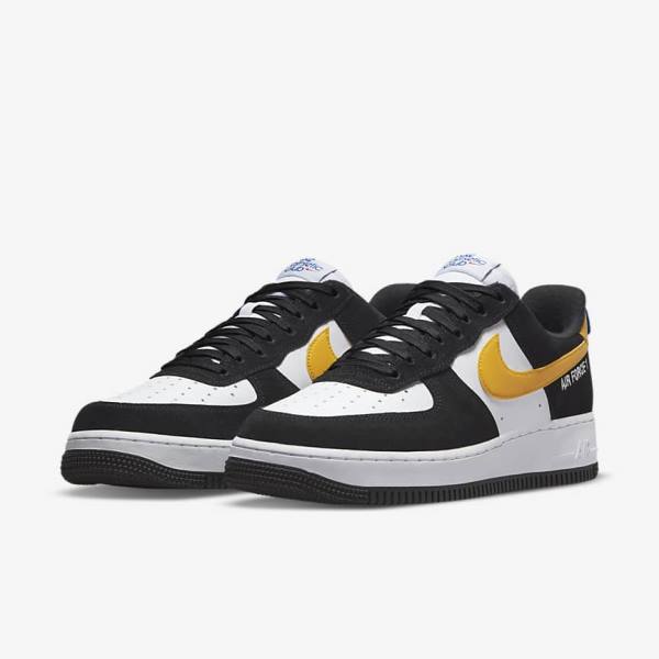 Black / White / Dark Men's Nike Air Force 1 07 LV8 Sneakers | NK092JPY