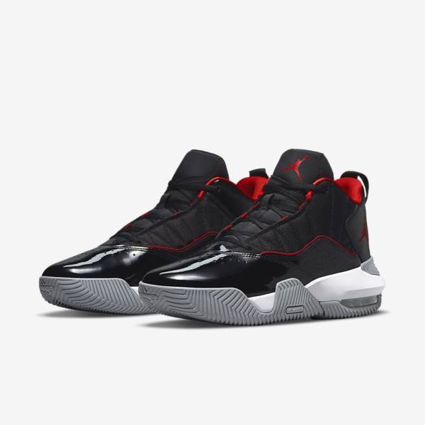 Black / White / Grey / Red Men's Nike Jordan Stay Loyal Sneakers | NK985QZY