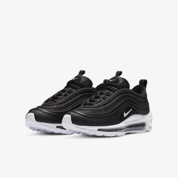 Black / White Kids' Nike Air Max 97 Older Sneakers | NK405RLN