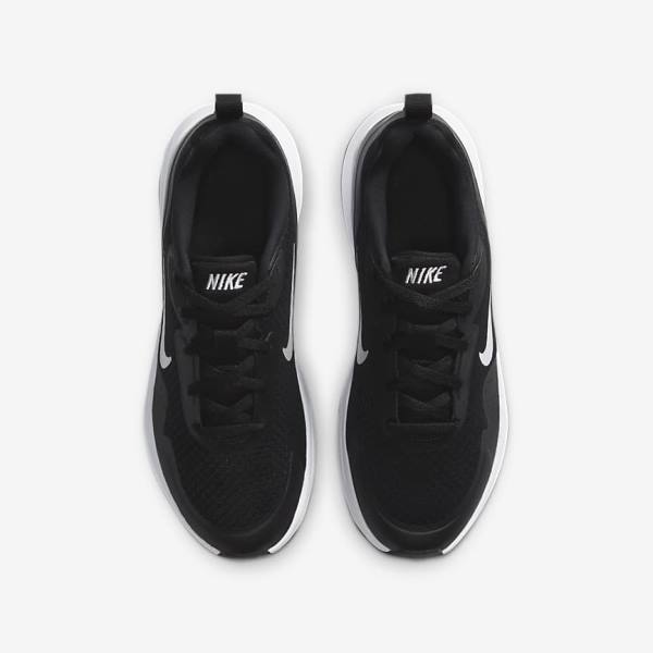 Black / White Kids' Nike WearAllDay Older Sneakers | NK386DVQ