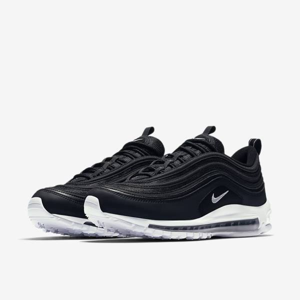 Black / White Men's Nike Air Max 97 Sneakers | NK687FAJ