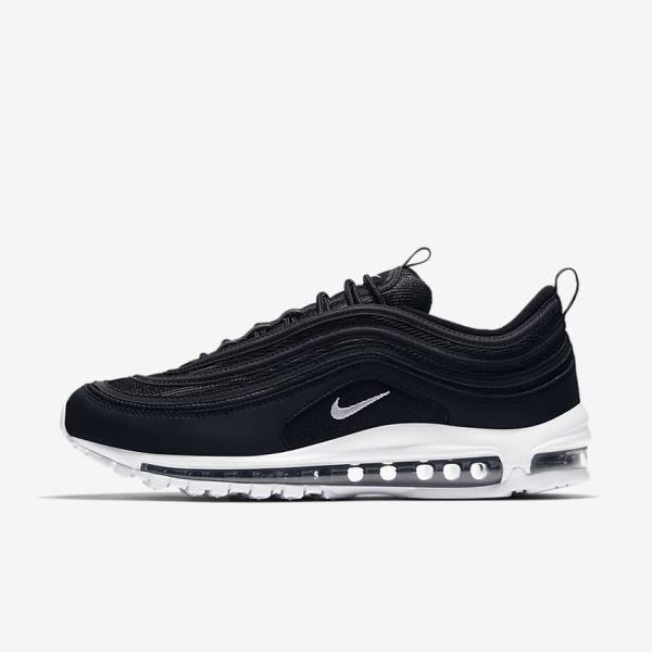 Black / White Men\'s Nike Air Max 97 Sneakers | NK687FAJ