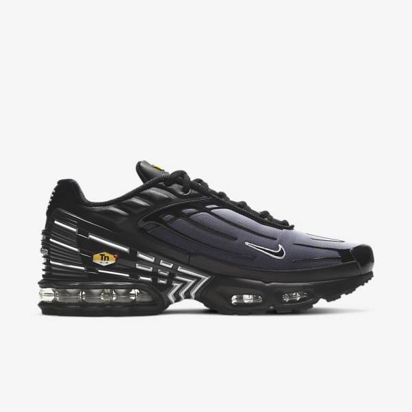 Black / White Men's Nike Air Max Plus III Sneakers | NK352BRL